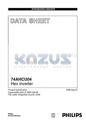 74AHCU04PW datasheet - Hex inverter