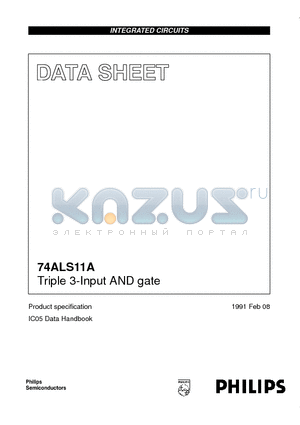 74ALS11AN datasheet - Triple 3-Input AND gate
