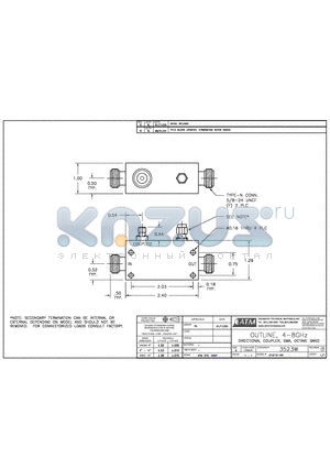 CH115-XX datasheet - OUTLINE, 4-8GHz DIRECTIONAL COUPLER, TYPE-N, OCTAVE BAND