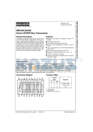 74ALS245 datasheet - Octal 3-STATE Bus Transceiver