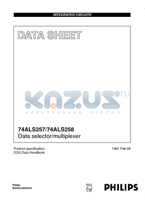 74ALS257 datasheet - Data selector/multiplexer