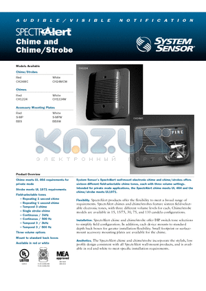 CH24MCW datasheet - Chime and Chime Strobe