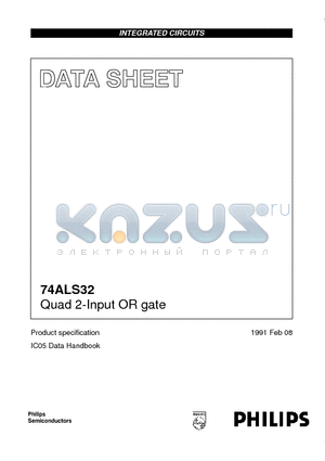 74ALS32DB datasheet - Quad 2-Input OR gate