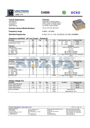 C4500_06 datasheet - Surface Mount Package Optional