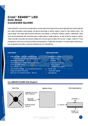 C450EZ600-SXX000 datasheet - Cree^ EZ400 LED