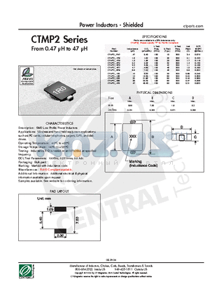 CTMP2-150 datasheet - Power Inductors - Shielded