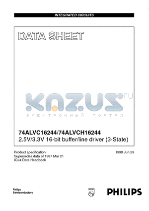 74ALVC16244 datasheet - 2.5V/3.3V 16-bit buffer/line driver 3-State