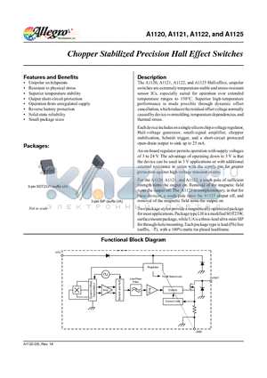 A1120_12 datasheet - Chopper Stabilized Precision Hall Effect Switches