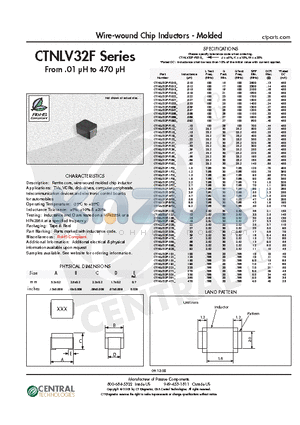 CTNLV32F-1R5M datasheet - Wire-wound Chip Inductors - Molded