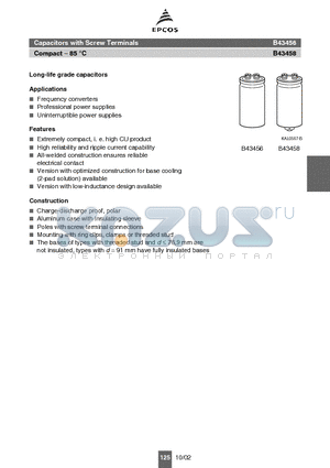 B43456A4158M000 datasheet - Frequency converters