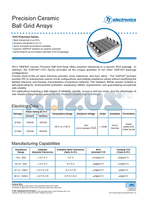 CHC-CH4A-01-1002-F-B datasheet - Precision Ceramic Ball Grid Arrays