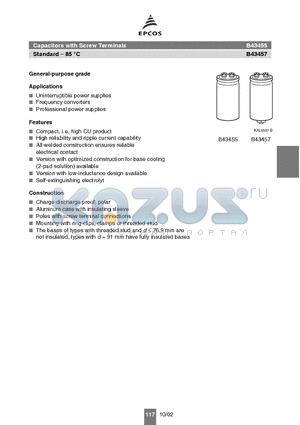 B43457A4108M000 datasheet - Uninterruptible power supplies