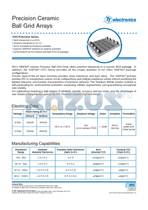 CHC-CH4ALF-01-49R9-F-D datasheet - Precision Ceramic Ball Grid Arrays