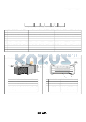 C4532X7S2A475MT datasheet - SPECIFICATION FOR TDK MULTILAYER CERAMIC CHIP CAPACITORS