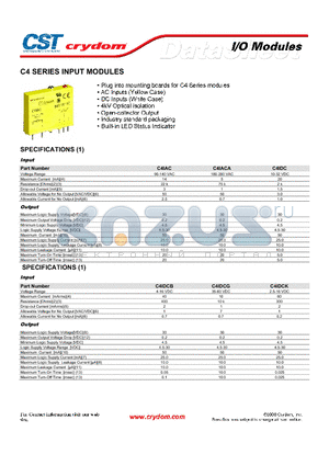 C4IACA datasheet - I/O Modules