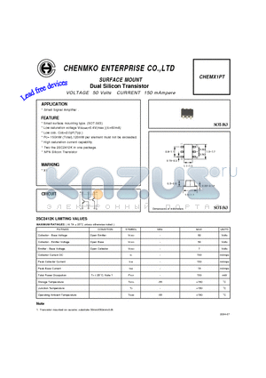 CHEMX1PT datasheet - Dual Silicon Transistor