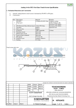 1070.0472 datasheet - TOUCHSCREEN