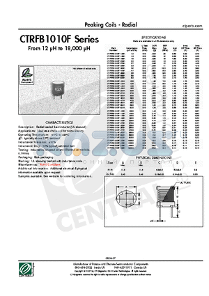 CTRFB1010F-120K datasheet - Peaking Coils - Radial