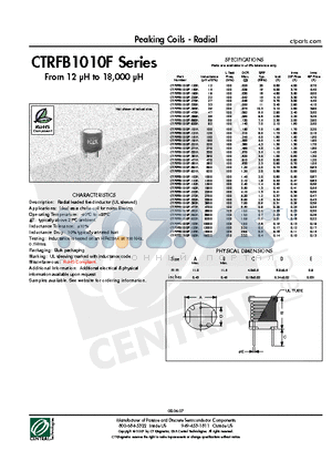 CTRFB1010F-153K datasheet - Peaking Coils - Radial