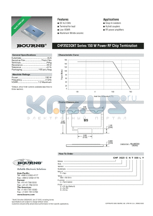 CHF3523CNT500LZ datasheet - 150 W Power RF Chip Termination