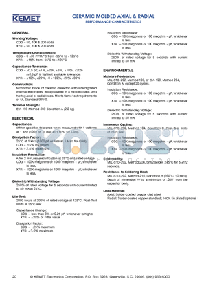 C512C109H1R5TA datasheet - CERAMIC MOLDED/AXIAL & RADIAL - STANDARD