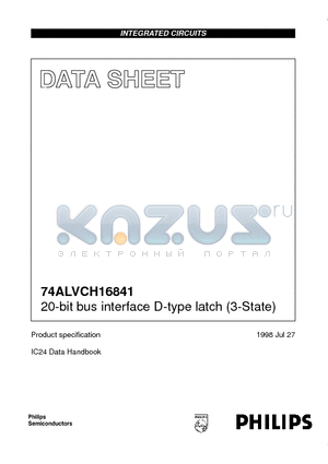 74ALVCH16841DGG datasheet - 20-bit bus interface D-type latch 3-State