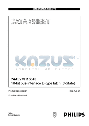 74ALVCH16843DGG datasheet - 18-bit bus-interface D-type latch 3-State