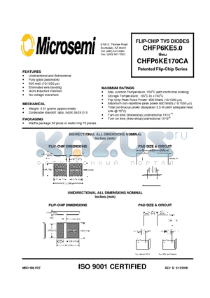 CHFP6KE100A datasheet - Patented Flip-Chip Series