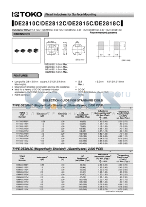 1071AS-1R0N datasheet - Fixed Inductors for Surface Mounting
