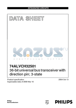 74ALVCH32501EC datasheet - 36-bit universal bus transceiver with direction pin; 3-state