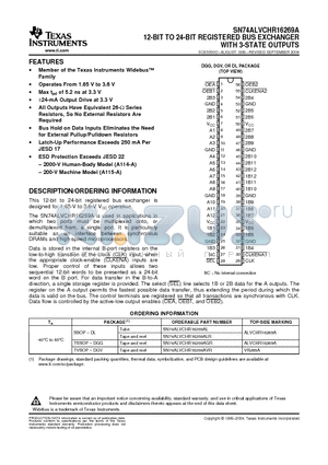 74ALVCHR16269AGRE4 datasheet - 12-BIT TO 24-BIT REGISTERED BUS EXCHANGER WITH 3-STATE OUTPUTS