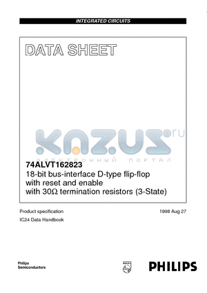 74ALVT162823 datasheet - 18-bit bus-interface D-type flip-flop with reset and enable with 30ohm termination resistors (3-State)