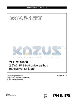 74ALVT16600DL datasheet - 2.5V/3.3V 18-bit universal bus transceiver 3-State