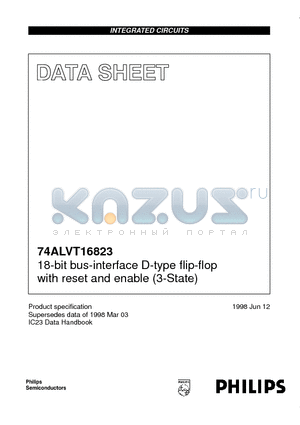 74ALVT16823 datasheet - 18-bit bus-interface D-type flip-flop with reset and enable 3-State