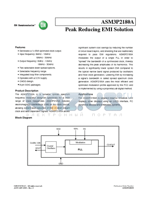 ASM3P2180AF-08ST datasheet - Peak Reducing EMI Solution