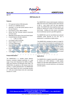 ASM3P2183A-08ST datasheet - EMI Reduction IC