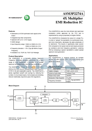 ASM3P2274A datasheet - 4X Multiplier EMI Reduction IC