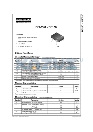 DF04M datasheet - Bridge Rectifiers