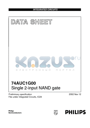 74AUC1G00 datasheet - Single 2-input NAND gate