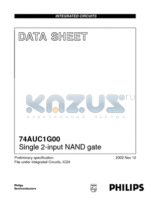 74AUC1G00GW datasheet - Single 2-input NAND gate