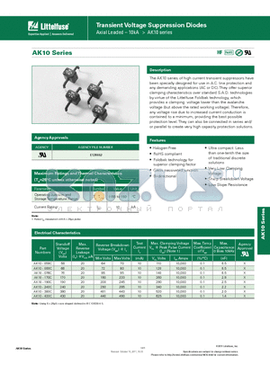 AK10-058C datasheet - Transient Voltage Suppression Diodes