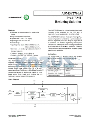 ASM3P2760AF-06OR datasheet - Peak EMI Reducing Solution