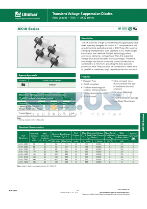 AK10-430C datasheet - Transient Voltage Suppression Diodes