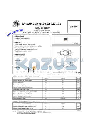 CHP1PT datasheet - SWITCHING DIODE