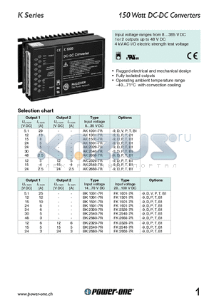 AK1501-7R datasheet - 150 Watt DC-DC Converters