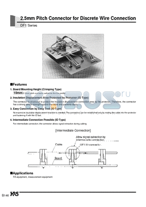DF1-9S-2.5R26 datasheet - 2.5mm Pitch Connector for Discrete Wire Connection