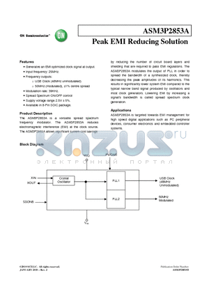 ASM3P2853AG-08SR datasheet - Peak EMI Reducing Solution