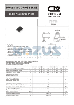 DF10S datasheet - SINGLE-PHASE GLASS BRIDGE