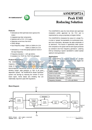 ASM3P2872A datasheet - Peak EMI Reducing Solution