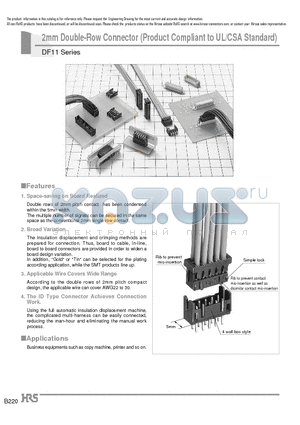 DF11-26DP-2DSA datasheet - 2mm Double-Row Connector (Product Compliant to UL/CSA Standard)